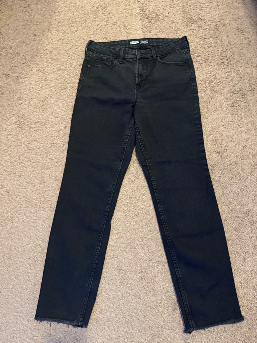 Old Navy Black Women's Power Straight High Rise Jeans